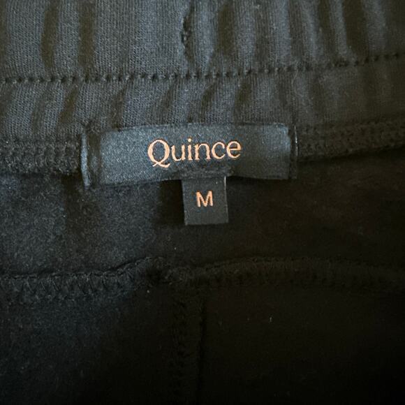 Women’s Quince Black SuperSoft Fleece Wide Leg Pant Size Medium - Picture 4 of 6